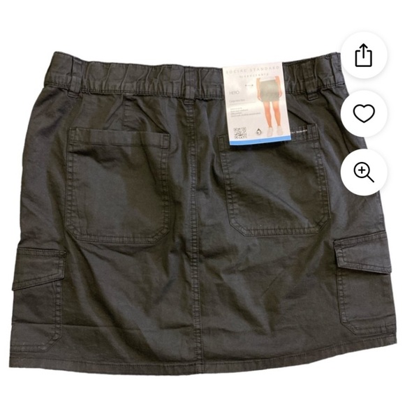 NWT Social Standard by Sanctuary HERO Cargo Mini Skirt Black - Picture 2 of 7